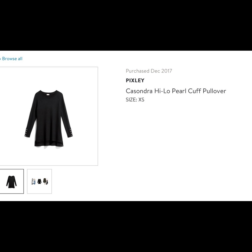 Casondra Hi-Lo Pearl Cuff Sweater